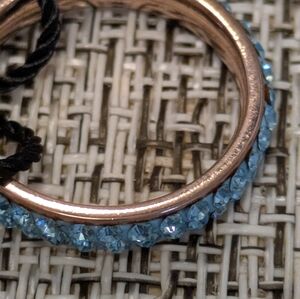 Elegant Blue Crystal Ring Size 6